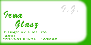 irma glasz business card